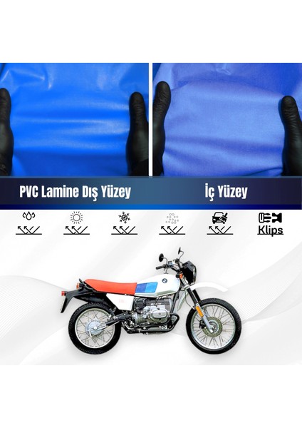 Bmw R 80 Gs Motosiklet Brandası Su Geçirmez Branda Mavi Branda Motor Branda