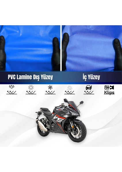 Rks A 250 Motosiklet Brandası Su Geçirmez Branda Mavi Branda Motor Branda
