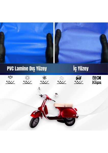 Lml Star 4 Motosiklet Brandası Su Geçirmez Branda Mavi Branda Motor Branda