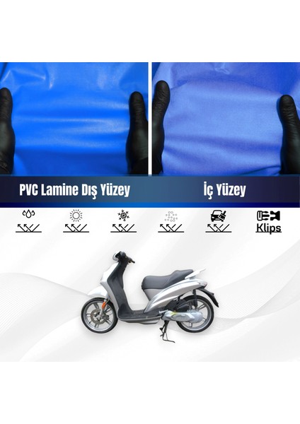 Peugeot Looxor Motosiklet Brandası Su Geçirmez Branda Mavi Branda Motor Branda