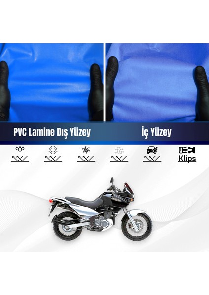 Suzukı Freewınd XF650 Motosiklet Brandası Su Geçirmez Branda Mavi Branda Motor Branda