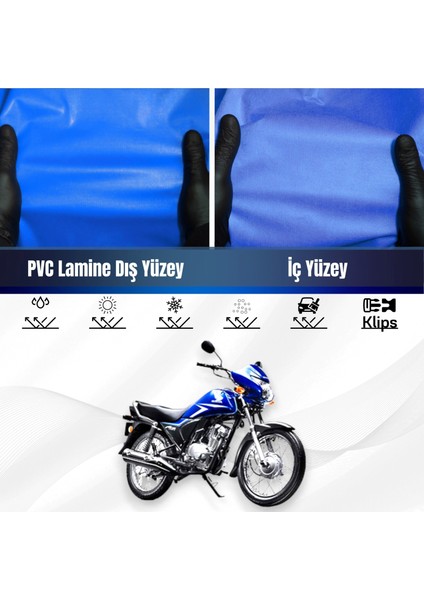 Honda Cb 125 Ace Motosiklet Brandası Su Geçirmez Branda Mavi Branda Motor Branda