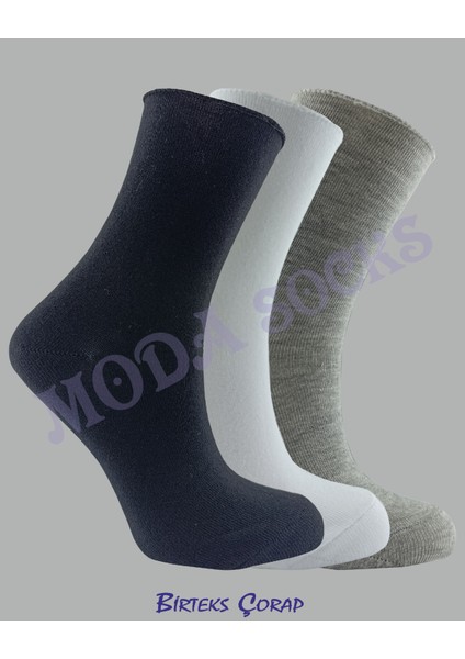 Lastiksiz 3 Çift Çorap kadın 3 renk
