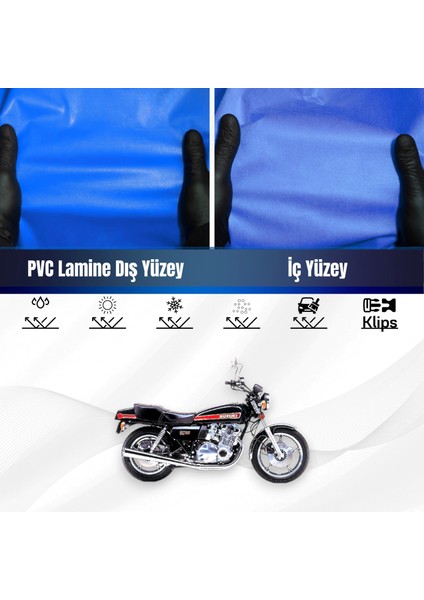Suzukı Gs 1000E Motosiklet Brandası Su Geçirmez Branda Mavi Branda Motor Branda