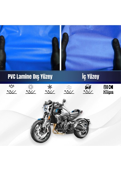 Cf Moto 700 Cl-X Sport Motosiklet Brandası Su Geçirmez Branda Mavi Branda Motor Branda