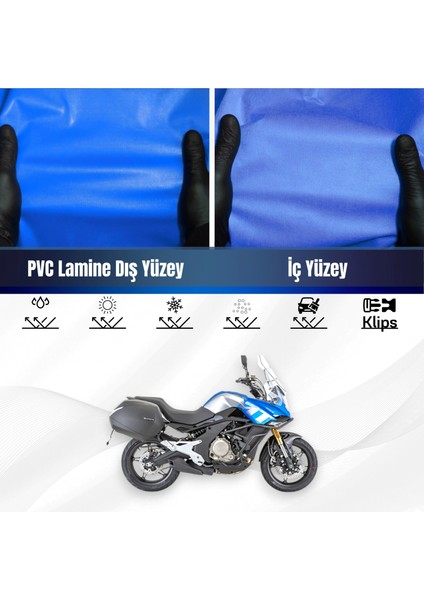 Cf Moto 650 mt Motosiklet Brandası Su Geçirmez Branda Mavi Branda Motor Branda