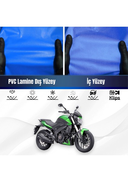 Bajaj Domınar 400 Ug Motosiklet Brandası Su Geçirmez Branda Mavi Branda Motor Branda