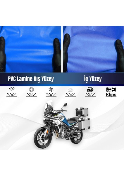 Cf Moto 800 mt Sport Motosiklet Brandası Su Geçirmez Branda Mavi Branda Motor Branda