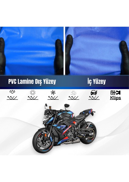 Bmw M 1000 R Motosiklet Brandası Su Geçirmez Branda Mavi Branda Motor Branda