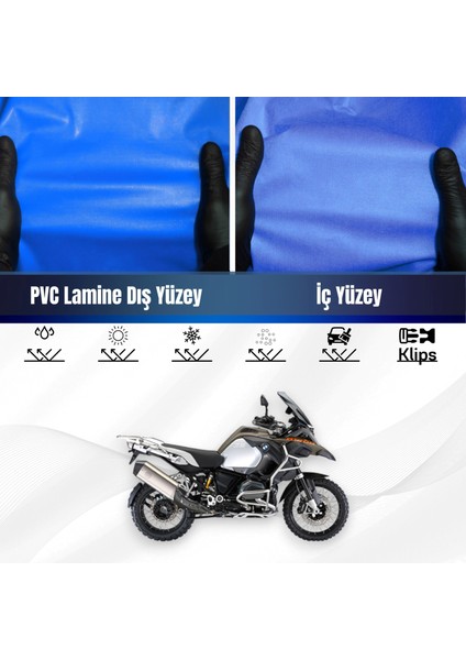 Bmw R 1200 Gs Adventure Motosiklet Brandası Su Geçirmez Branda Mavi Branda Motor Branda
