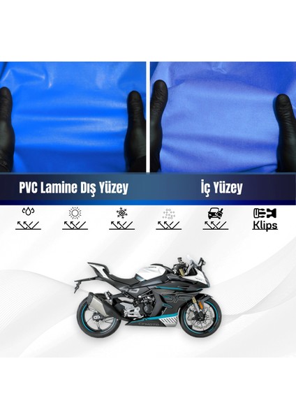 Cf Moto 450 Sr Motosiklet Brandası Su Geçirmez Branda Mavi Branda Motor Branda