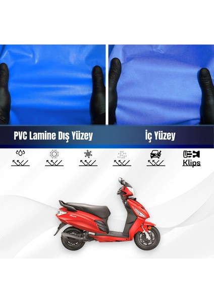 Hero Dash Lx 110 Motosiklet Brandası Su Geçirmez Branda Mavi Branda Motor Branda