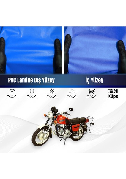 Izh Planet 5 Motosiklet Brandası Su Geçirmez Branda Mavi Branda Motor Branda