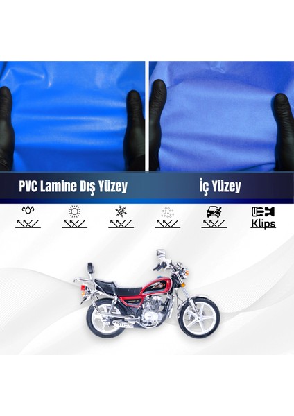 Falcon Comfort 180 Motosiklet Brandası Su Geçirmez Branda Mavi Branda Motor Branda