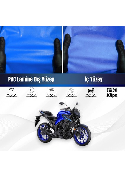 Yamaha Mt-03 Motosiklet Brandası Su Geçirmez Branda Mavi Branda Motor Branda
