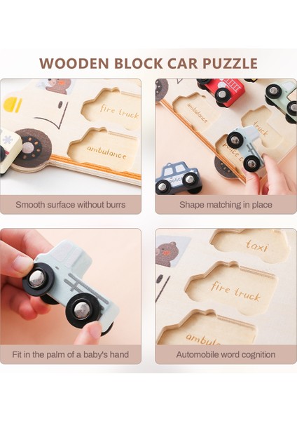 Çocuk Bulmacaları Ahşap Bebek Oyuncakları Montessori 3D Bulmaca Oyuncakları Bebekler Için Eğitici Oyuncaklar Bulmaca Çocuk 2 Yaş Arabalar Maç Tahtası Bulmaca (Yurt Dışından) modelleri
