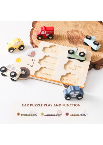 Çocuk Bulmacaları Ahşap Bebek Oyuncakları Montessori 3D Bulmaca Oyuncakları Bebekler Için Eğitici Oyuncaklar Bulmaca Çocuk 2 Yaş Arabalar Maç Tahtası Bulmaca (Yurt Dışından) fırsatları