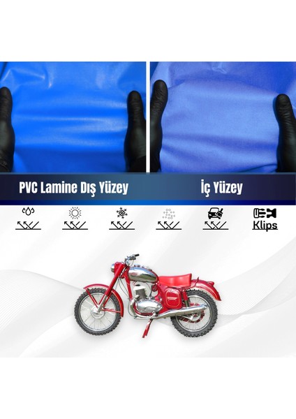 Jawa 250 Sport Motosiklet Brandası Su Geçirmez Branda Mavi Branda Motor Branda
