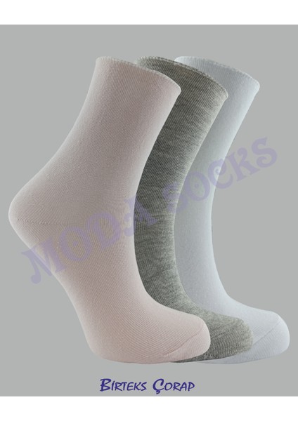 Lastiksiz 3 Çift Çorap kadın 3 renk