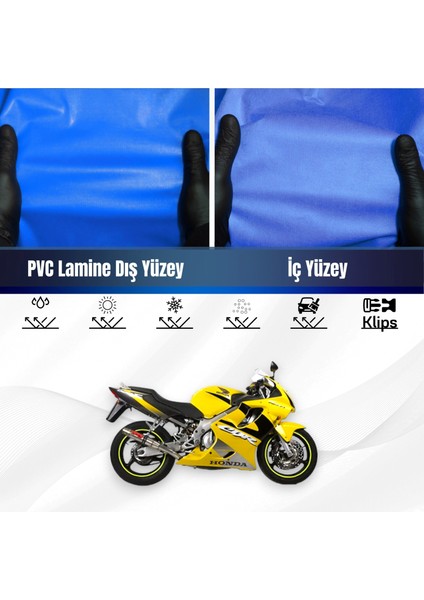 Honda Cbr 600 F Sport Motosiklet Brandası Su Geçirmez Branda Mavi Branda Motor Branda