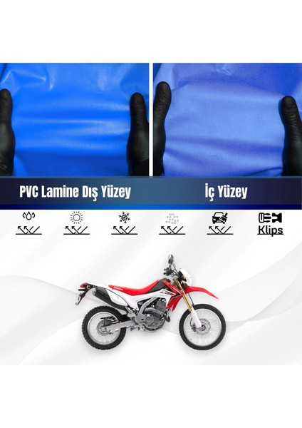 Honda Crf 250 R Motosiklet Brandası Su Geçirmez Branda Mavi Branda Motor Branda