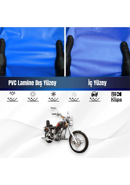 Regal Raptor Dd 100E Motosiklet Brandası Su Geçirmez Branda Mavi Branda Motor Branda