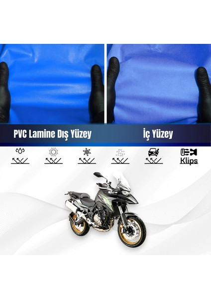 Qj SRT700 x Motosiklet Brandası Su Geçirmez Branda Mavi Branda Motor Branda