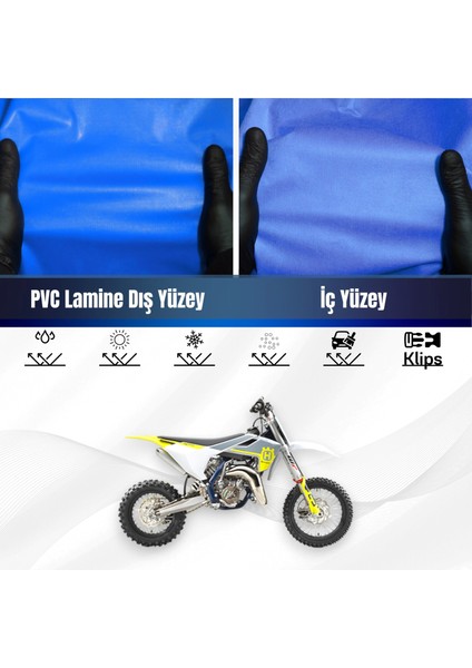 Husqvarna Tc 65 Motosiklet Brandası Su Geçirmez Branda Mavi Branda Motor Branda