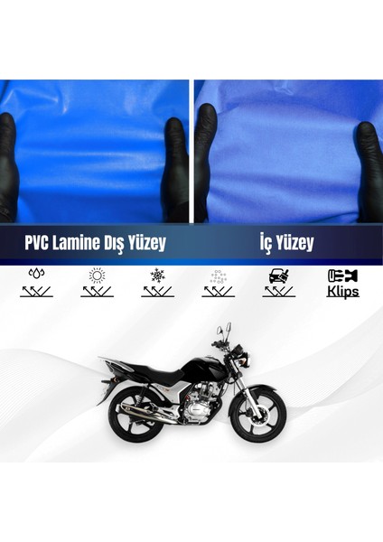 Honda Cb 125 E Motosiklet Brandası Su Geçirmez Branda Mavi Branda Motor Branda