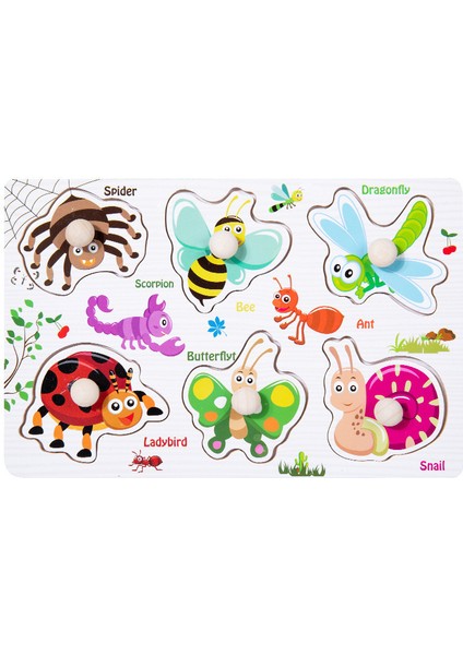 Bebek Ahşap Bulmaca Montessori Oyuncakları 1 2 Yaş Yürümeye Başlayan Çocuk Alfabe Sayı Hayvanlar Eşleşen Ahşap Bulmaca Oyunları Çocuk Eğitici Oyuncaklar (Yurt Dışından)