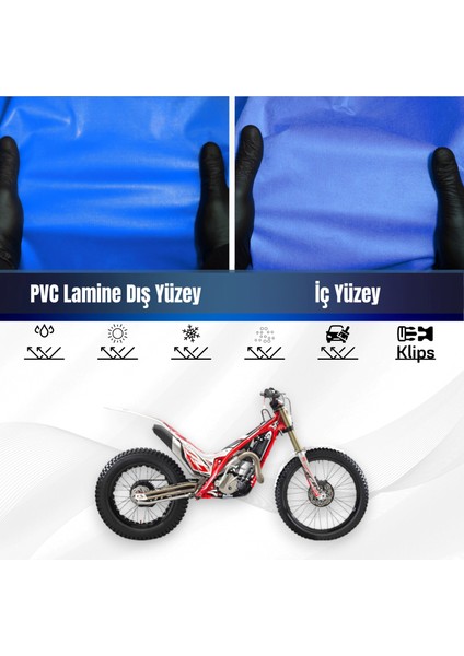 Gas Gas Tx T Pro 250 Motosiklet Brandası Su Geçirmez Branda Mavi Branda Motor Branda