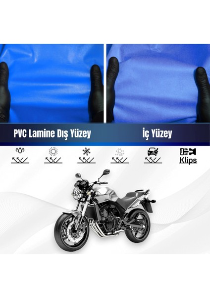 Honda Cbf 600 Motosiklet Brandası Su Geçirmez Branda Mavi Branda Motor Branda