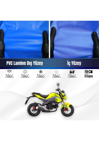 Honda Msx 125 Motosiklet Brandası Su Geçirmez Branda Mavi Branda Motor Branda