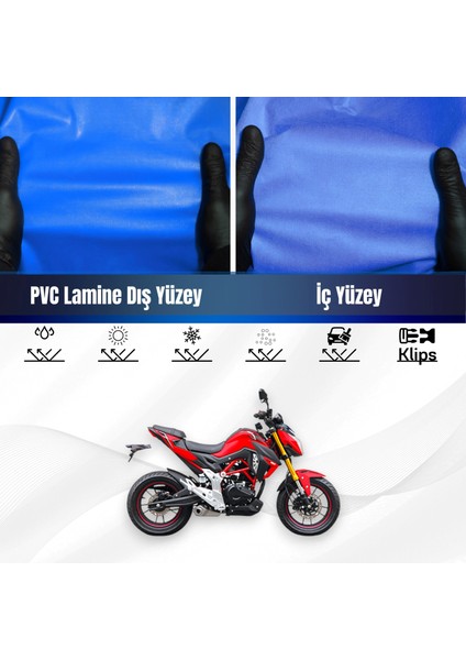 Rks Rnx Plus Motosiklet Brandası Su Geçirmez Branda Mavi Branda Motor Branda