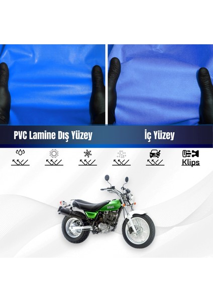 Suzukı Vanvan 200 Motosiklet Brandası Su Geçirmez Branda Mavi Branda Motor Branda
