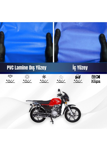 Rmg Moto Gusto Ranger 100 Motosiklet Brandası Su Geçirmez Branda Mavi Branda Motor Branda