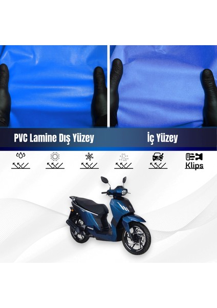 Peugeot Tweet 125 Motosiklet Brandası Su Geçirmez Branda Mavi Branda Motor Branda