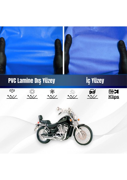 Suzukı Vs 800 Intruder Motosiklet Brandası Su Geçirmez Branda Mavi Branda Motor Branda