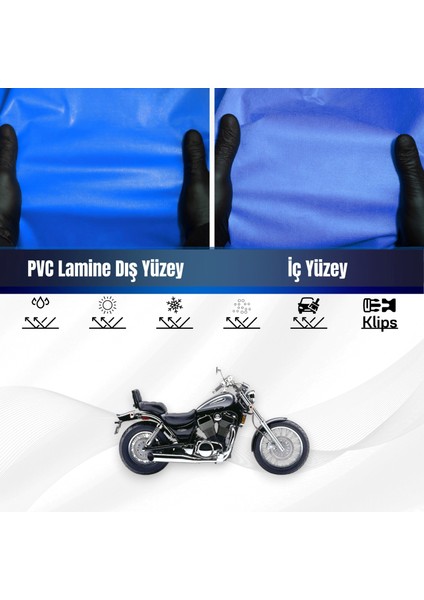 Suzukı Vl 1400 Intruder Motosiklet Brandası Su Geçirmez Branda Mavi Branda Motor Branda