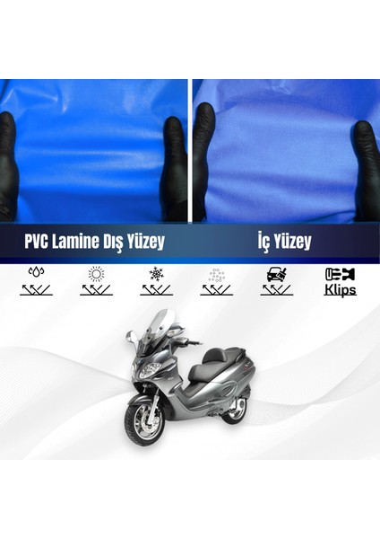 Pıaggıo X9 250 Motosiklet Brandası Su Geçirmez Branda Mavi Branda Motor Branda