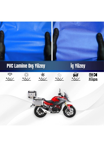Rks TRV242 Motosiklet Brandası Su Geçirmez Branda Mavi Branda Motor Branda