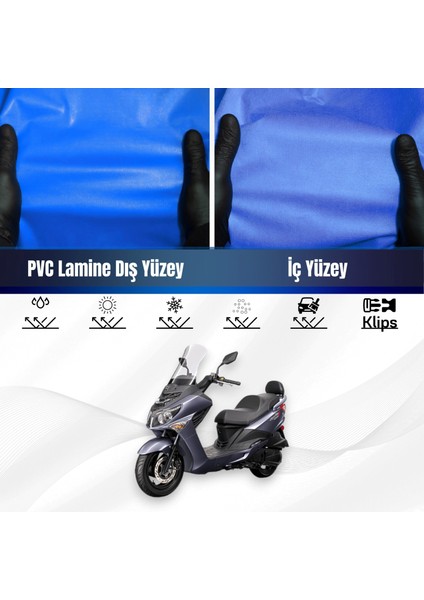 Sym Joyrıde Evo 200 Motosiklet Brandası Su Geçirmez Branda Mavi Branda Motor Branda