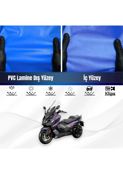 Sym Maxsym Tl 508 Motosiklet Brandası Su Geçirmez Branda Mavi Branda Motor Branda
