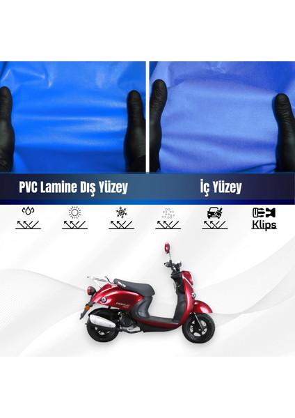 Rks Pollo 50 Motosiklet Brandası Su Geçirmez Branda Mavi Branda Motor Branda