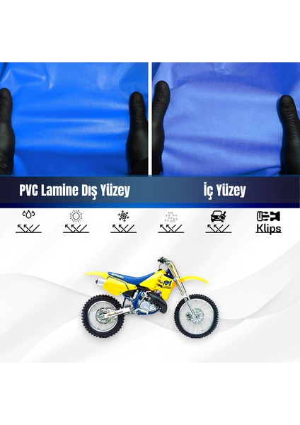 Suzukı Rm 250 Motosiklet Brandası Su Geçirmez Branda Mavi Branda Motor Branda