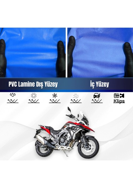 Jawa Rvm 500 Adventure Motosiklet Brandası Su Geçirmez Branda Mavi Branda Motor Branda