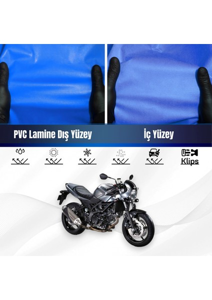 Suzukı SV650X Motosiklet Brandası Su Geçirmez Branda Mavi Branda Motor Branda