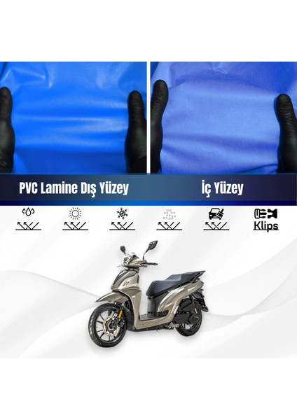 Sym Symphony Motosiklet Brandası Su Geçirmez Branda Mavi Branda Motor Branda