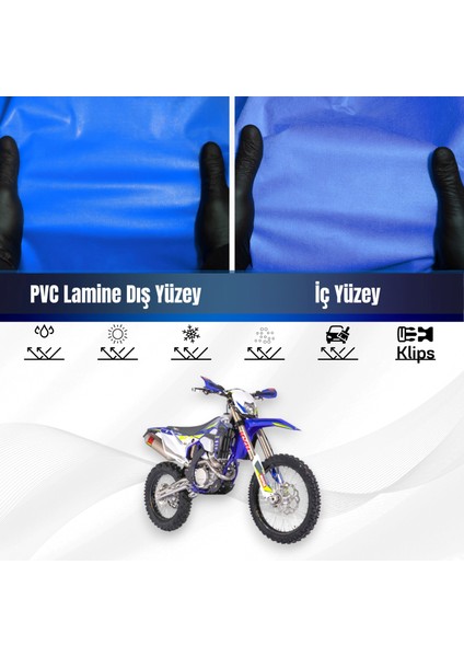 Sherco SEF300R Factory Motosiklet Brandası Su Geçirmez Branda Mavi Branda Motor Branda