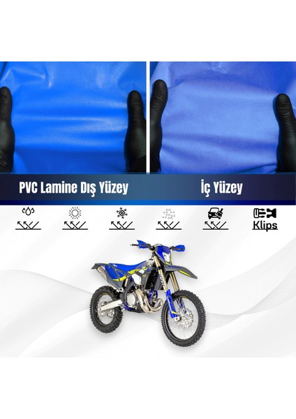 Sherco 250 Se Factory 2t Motosiklet Brandası Su Geçirmez Branda Mavi Branda Motor Branda